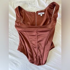 Miaou Campbell Corset in Brown